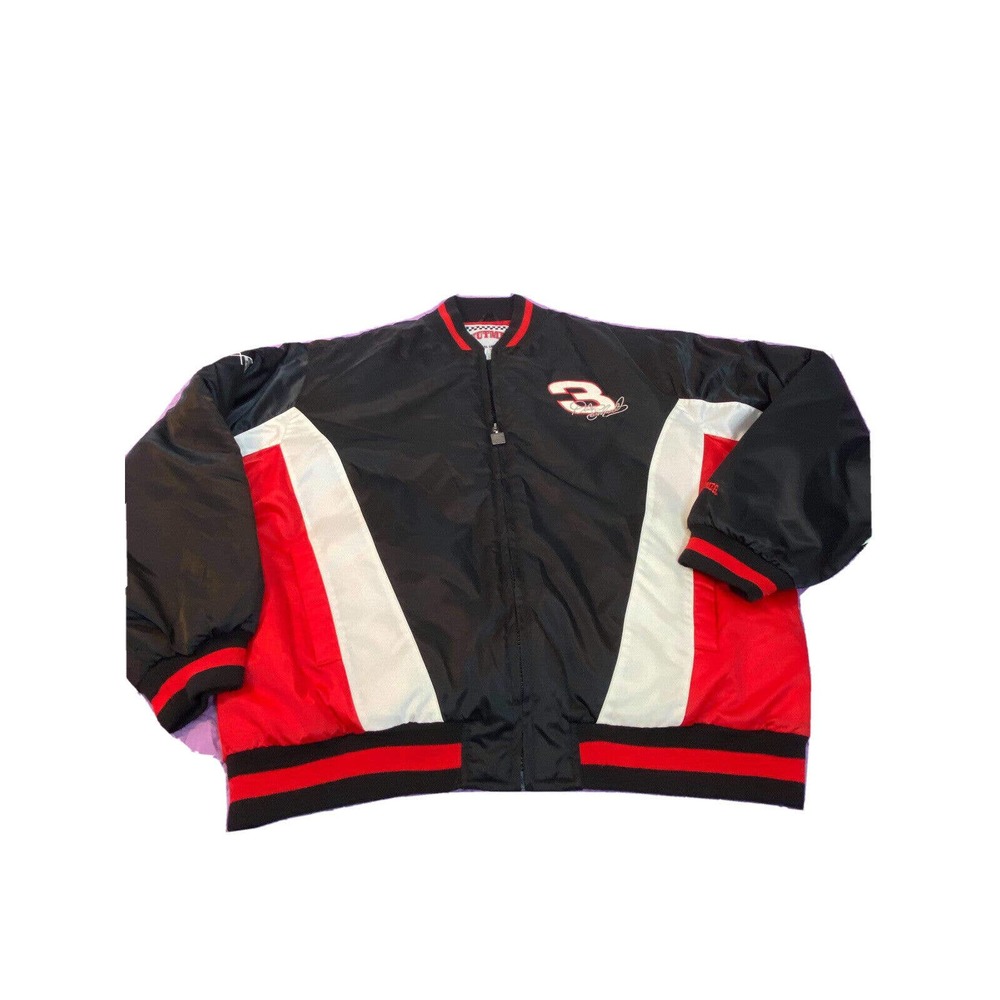 DALE EARNHARDT #3 ~ Official NASCAR Satin Bomber Jacket - Pre-owned - Size XL